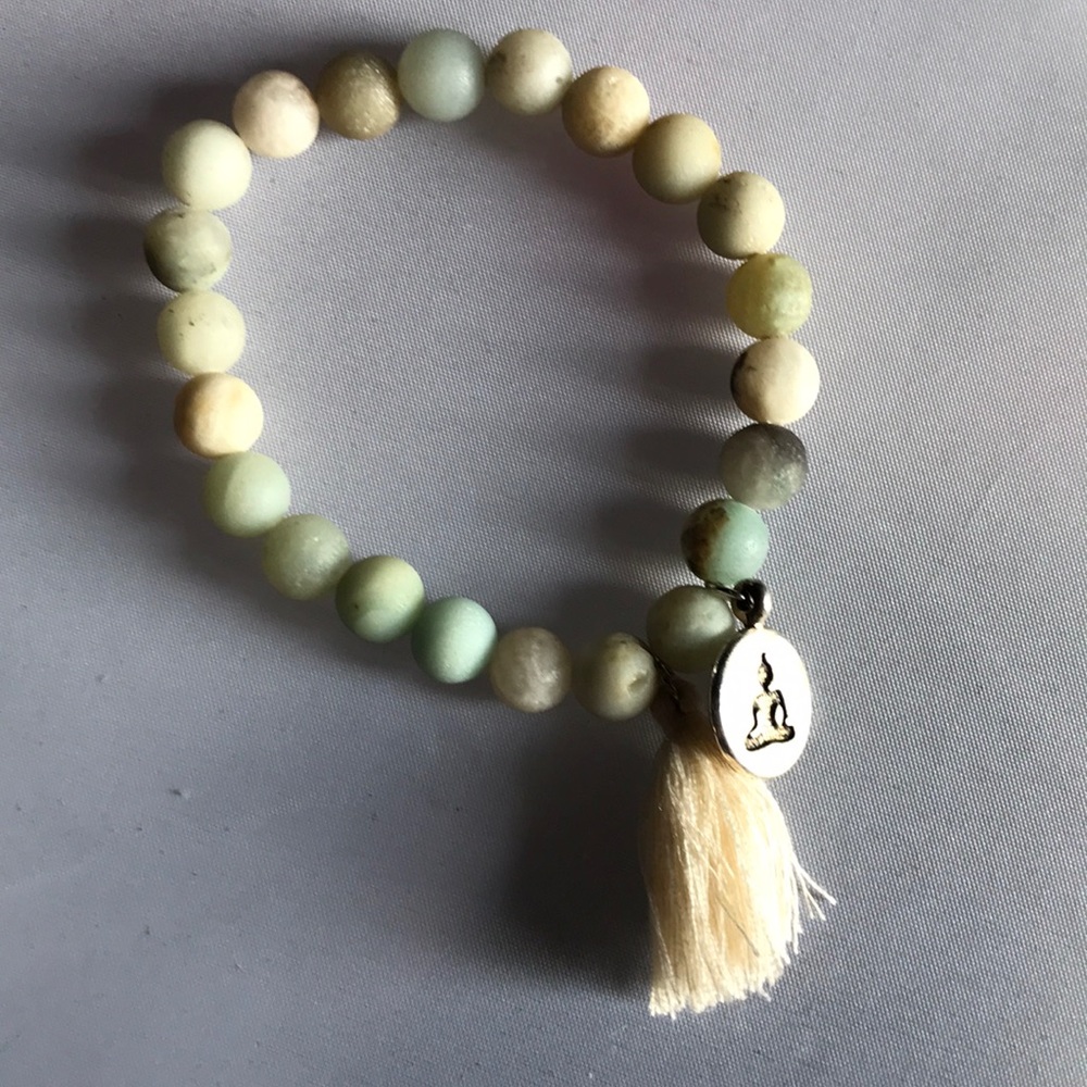 New! Yoga Prayer Stone Bracelet - Picture 3 of 6
